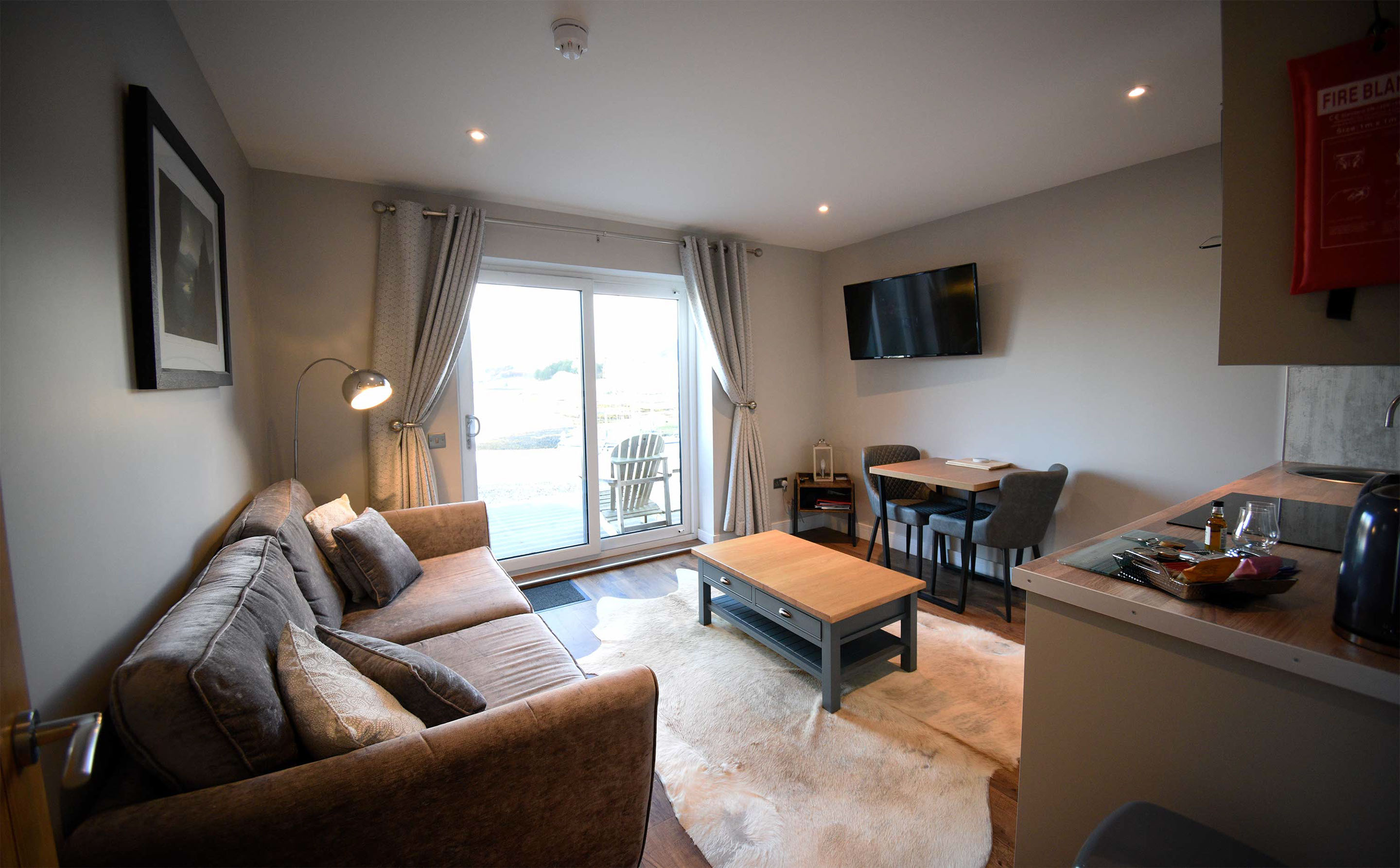 Scorr House modern self catering accommodation with sea views of Portree on the Isle of Skye