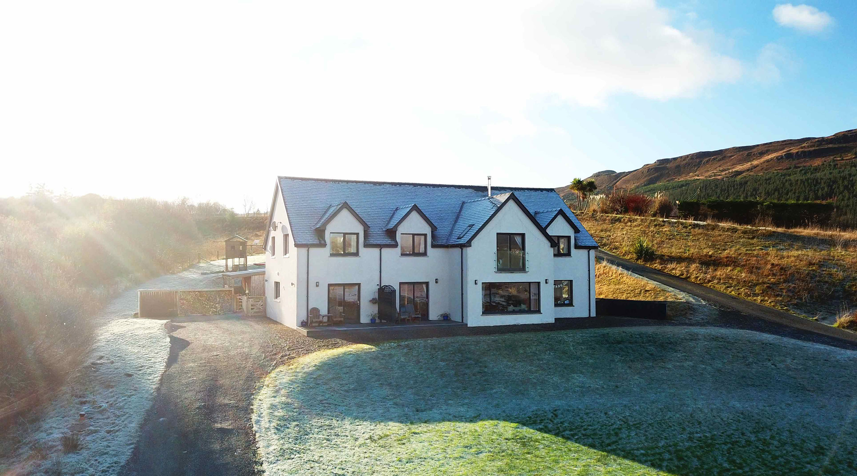 Scorr House self catering accommodation near Portree with sea views