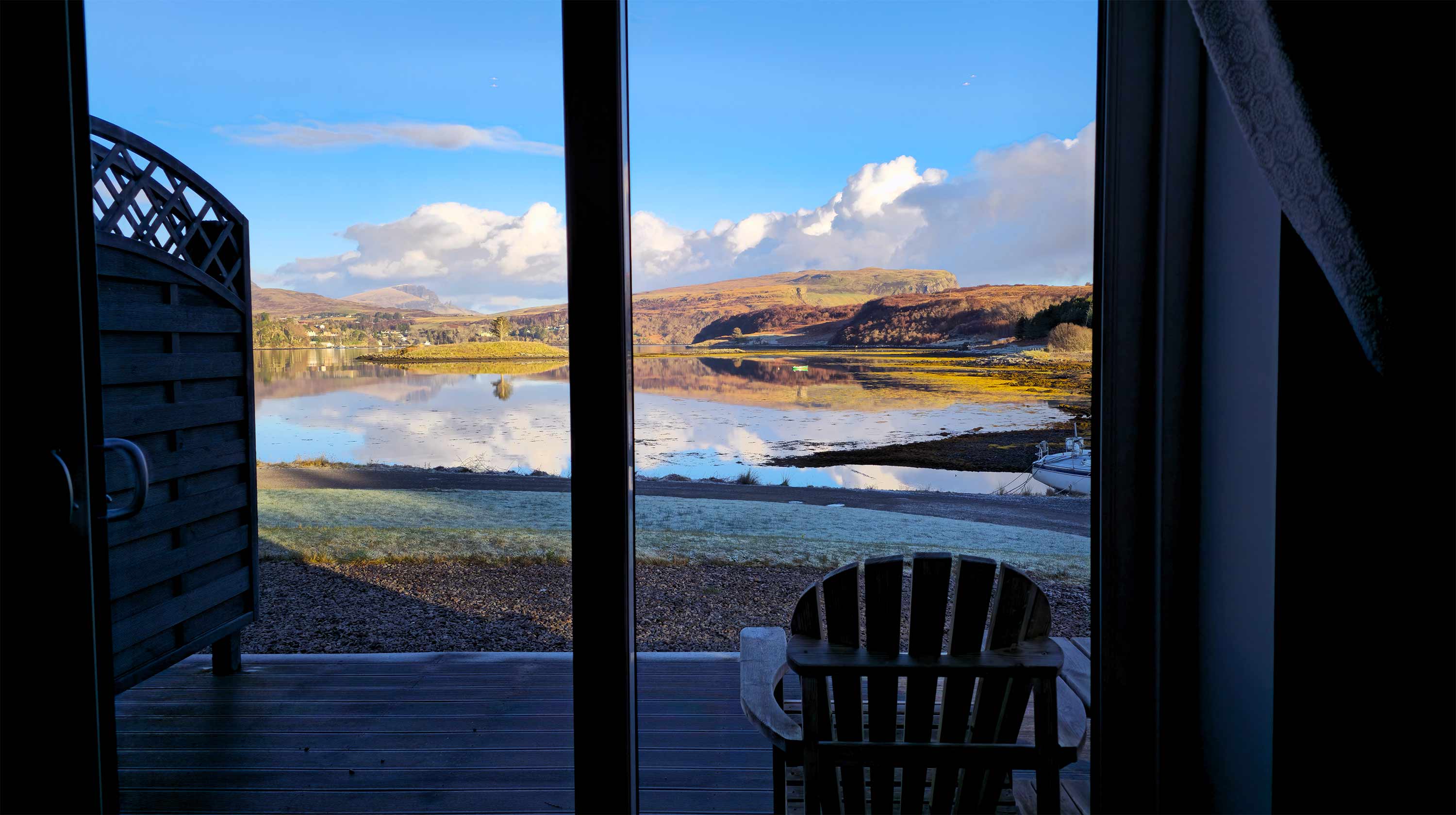 Scorr House self catering accommodation with sea and mountain views of Loch Portree