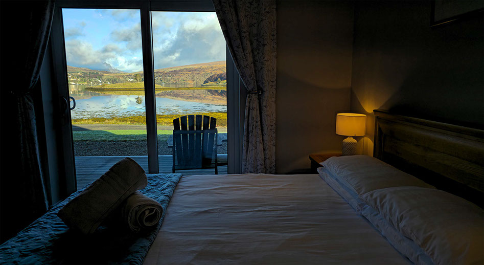 Scorr House self catering accommodation near Portree offers sea views of the Isle of Skye
